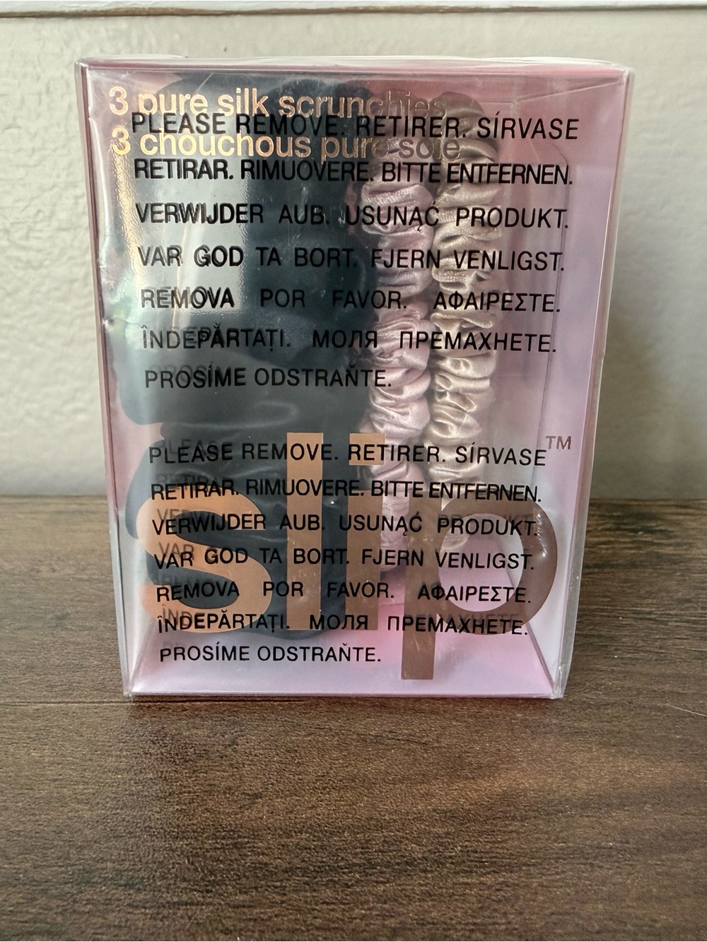 Slip Pure Silk Assorted Scrunchie Trio New In Box (sealed)
